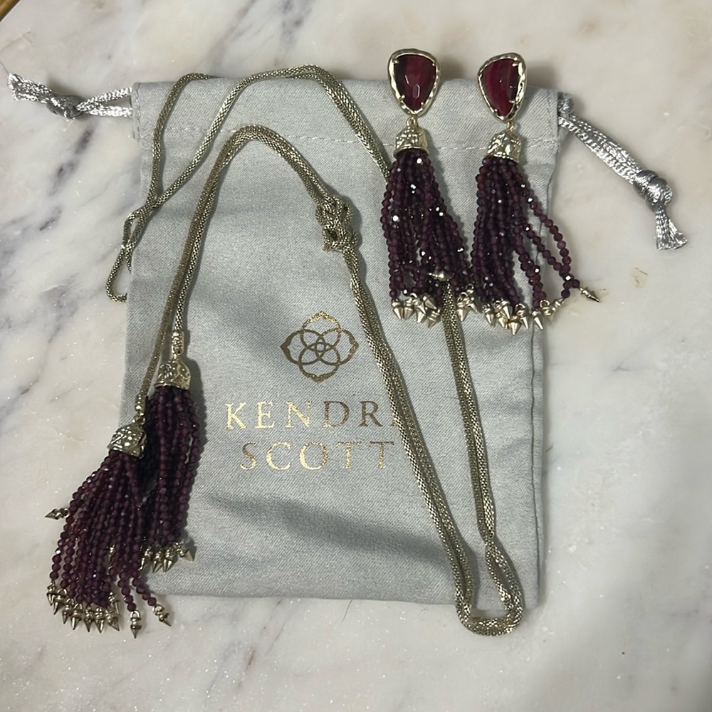 Blossoms Earrings and matching necklace Set